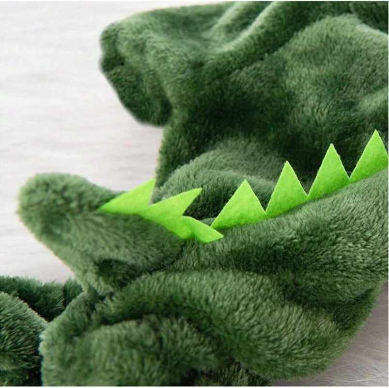 Factory Stock Pet Supplies Coral Fleece Dinosaur Costume for Dogs and Cats - Autumn/Winter Cosplay