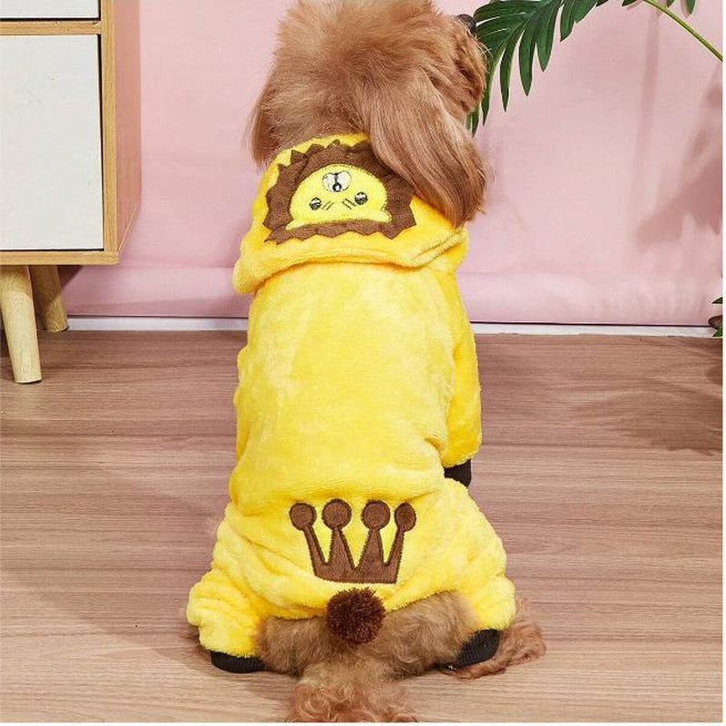 Factory Stock Pet Supplies Coral Fleece Dinosaur Costume for Dogs and Cats - Autumn/Winter Cosplay